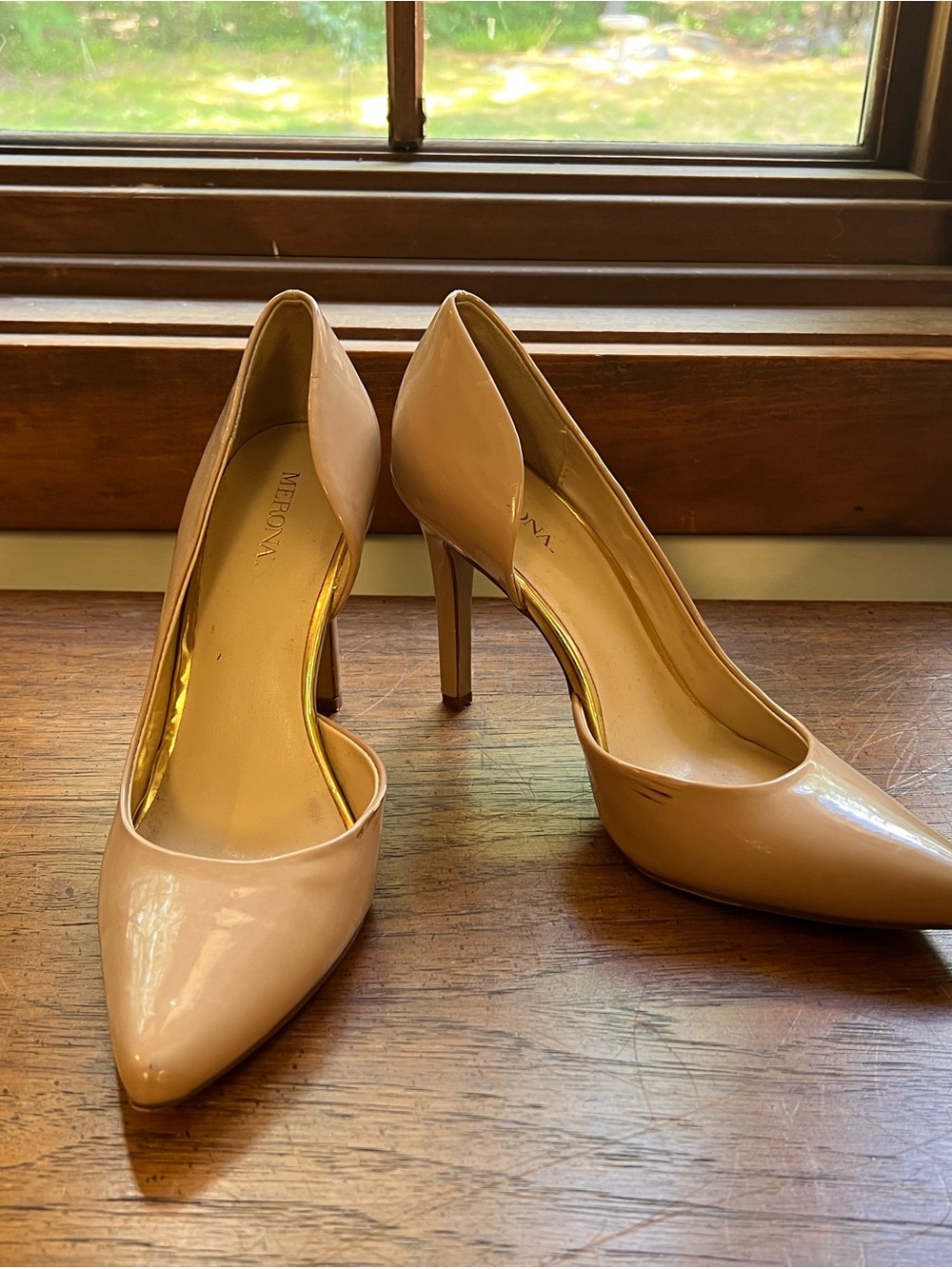 Merona Blush Patent Pointed-Toe Stiletto Heels